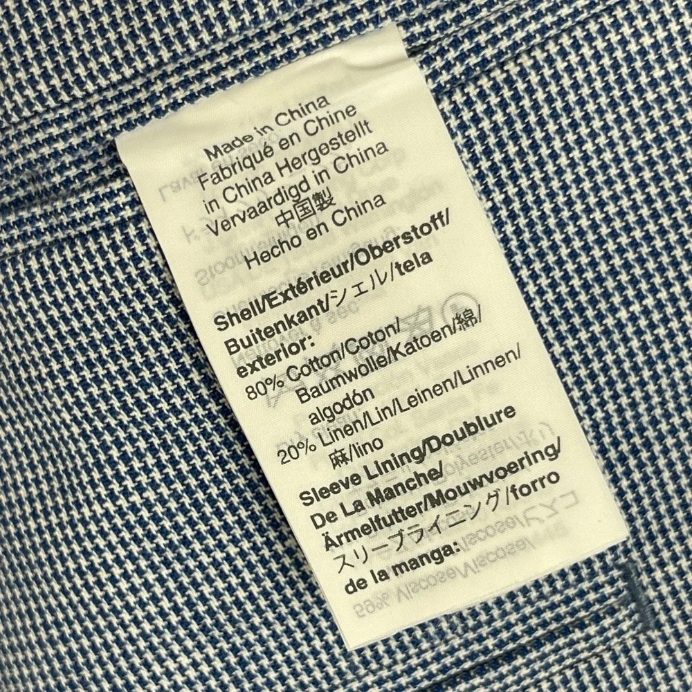 J Crew Suit Jacket Mens 40R Ludlow Slim Fit Unstructured Cotton Linen Somelos